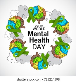 Vector illustration of a Banner for World Mental Health Day.