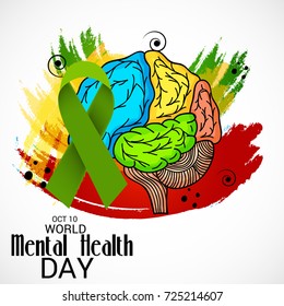 Vector illustration of a Banner for World Mental Health Day.