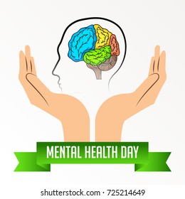 Vector illustration of a Banner for World Mental Health Day.