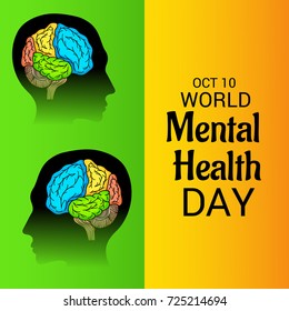 Vector illustration of a Banner for World Mental Health Day.