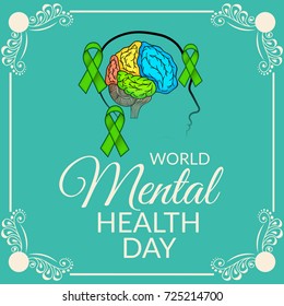 Vector illustration of a Banner for World Mental Health Day.