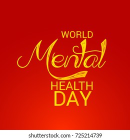 Vector illustration of a Banner for World Mental Health Day.