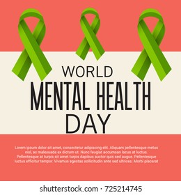 Vector illustration of a Banner for World Mental Health Day.