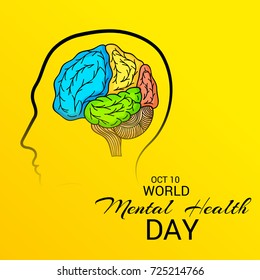 Vector illustration of a Banner for World Mental Health Day.