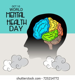 Vector illustration of a Banner for World Mental Health Day.