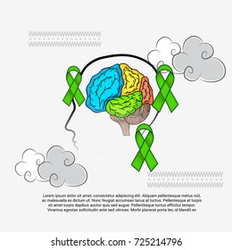 Vector illustration of a Banner for World Mental Health Day.
