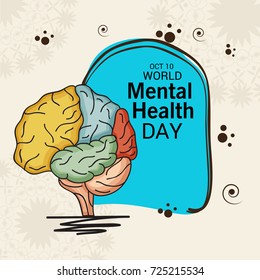 Vector illustration of a Banner for World Mental Health Day.