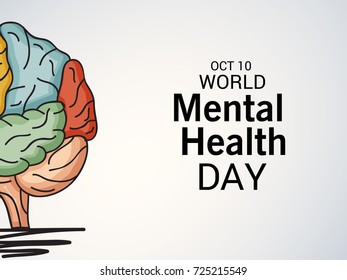 Vector illustration of a Banner for World Mental Health Day.