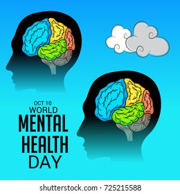 Vector illustration of a Banner for World Mental Health Day.