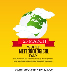 Vector illustration of a Banner for World Meteorological Day.