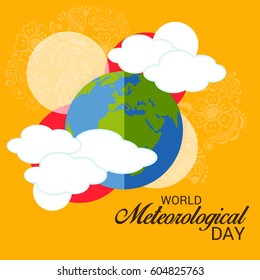 Vector illustration of a Banner for World Meteorological Day.