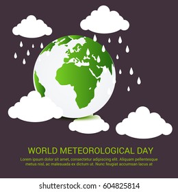 Vector illustration of a Banner for World Meteorological Day.