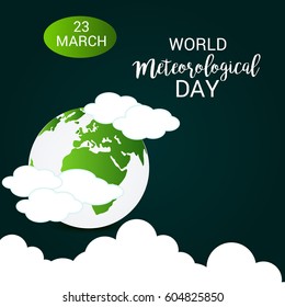Vector illustration of a Banner for World Meteorological Day.