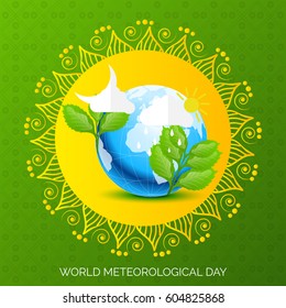 Vector illustration of a Banner for World Meteorological Day.
