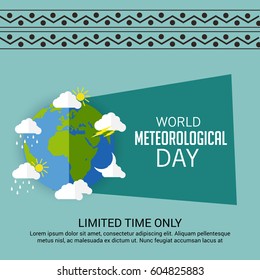 Vector illustration of a Banner for World Meteorological Day.