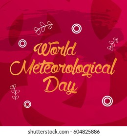 Vector illustration of a Banner for World Meteorological Day.