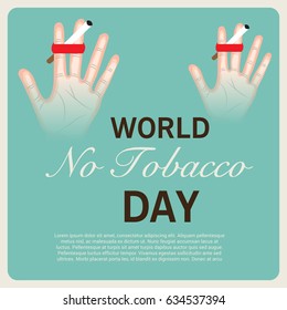 Vector illustration of a Banner for World No Tobacco Day.