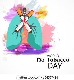 Vector illustration of a Banner for World No Tobacco Day.