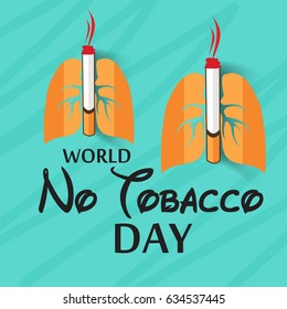 Vector illustration of a Banner for World No Tobacco Day.