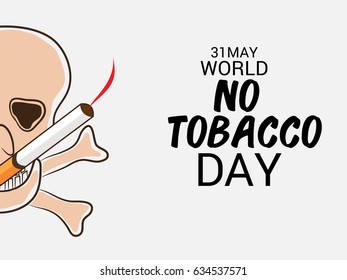 Vector illustration of a Banner for World No Tobacco Day.