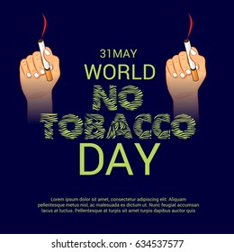 Vector illustration of a Banner for World No Tobacco Day.