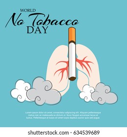 Vector illustration of a Banner for World No Tobacco Day.