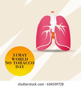 Vector illustration of a Banner for World No Tobacco Day.