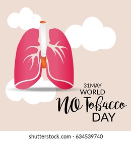 Vector illustration of a Banner for World No Tobacco Day.