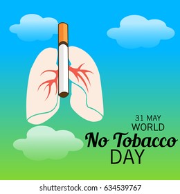 Vector illustration of a Banner for World No Tobacco Day.