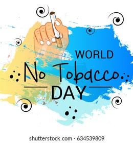 Vector illustration of a Banner for World No Tobacco Day.