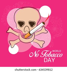 Vector illustration of a Banner for World No Tobacco Day.