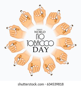 Vector illustration of a Banner for World No Tobacco Day.