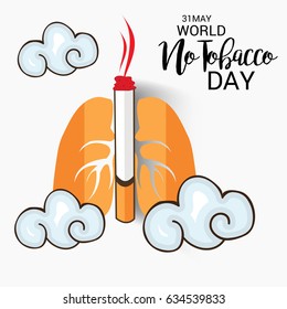 Vector illustration of a Banner for World No Tobacco Day.