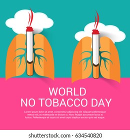 Vector illustration of a Banner for World No Tobacco Day.