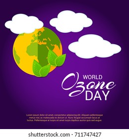 Vector illustration of a Banner for World Ozone Day.