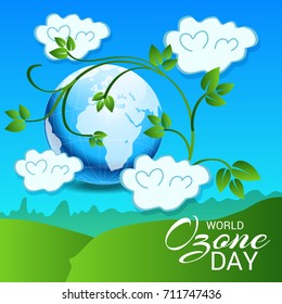 Vector illustration of a Banner for World Ozone Day.
