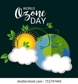 Vector illustration of a Banner for World Ozone Day.