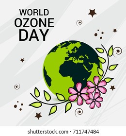 Vector illustration of a Banner for World Ozone Day.