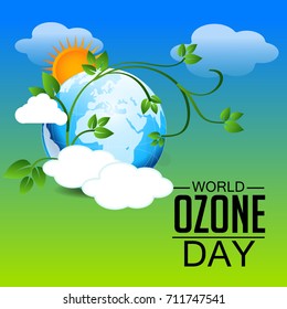 Vector illustration of a Banner for World Ozone Day.