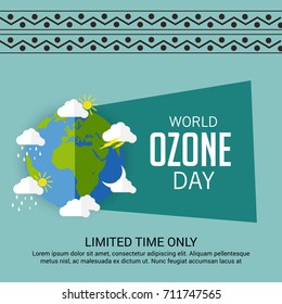 Vector illustration of a Banner for World Ozone Day.