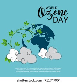 Vector illustration of a Banner for World Ozone Day.