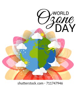 Vector illustration of a Banner for World Ozone Day.