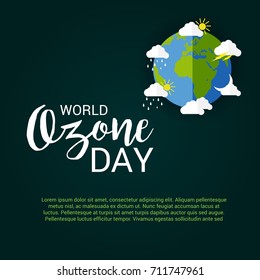 Vector illustration of a Banner for World Ozone Day.