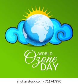 Vector illustration of a Banner for World Ozone Day.