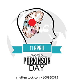 Vector Illustration Banner World Parkinson Day Stock Vector (Royalty ...