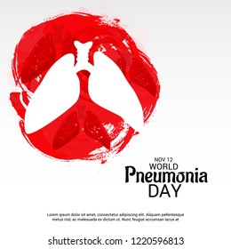 Vector illustration of a Banner for World Pneumonia Day.