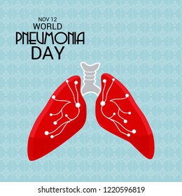 Vector illustration of a Banner for World Pneumonia Day.
