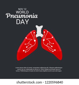 Vector illustration of a Banner for World Pneumonia Day.