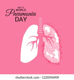 Vector illustration of a Banner for World Pneumonia Day.