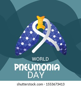 Vector illustration of a Banner for World Pneumonia Day.